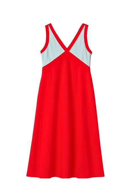 Abito midi rosso con dettagli celesti Cristina Beautiful Cristina Beautifull Life | Vestiti | EdithdRed